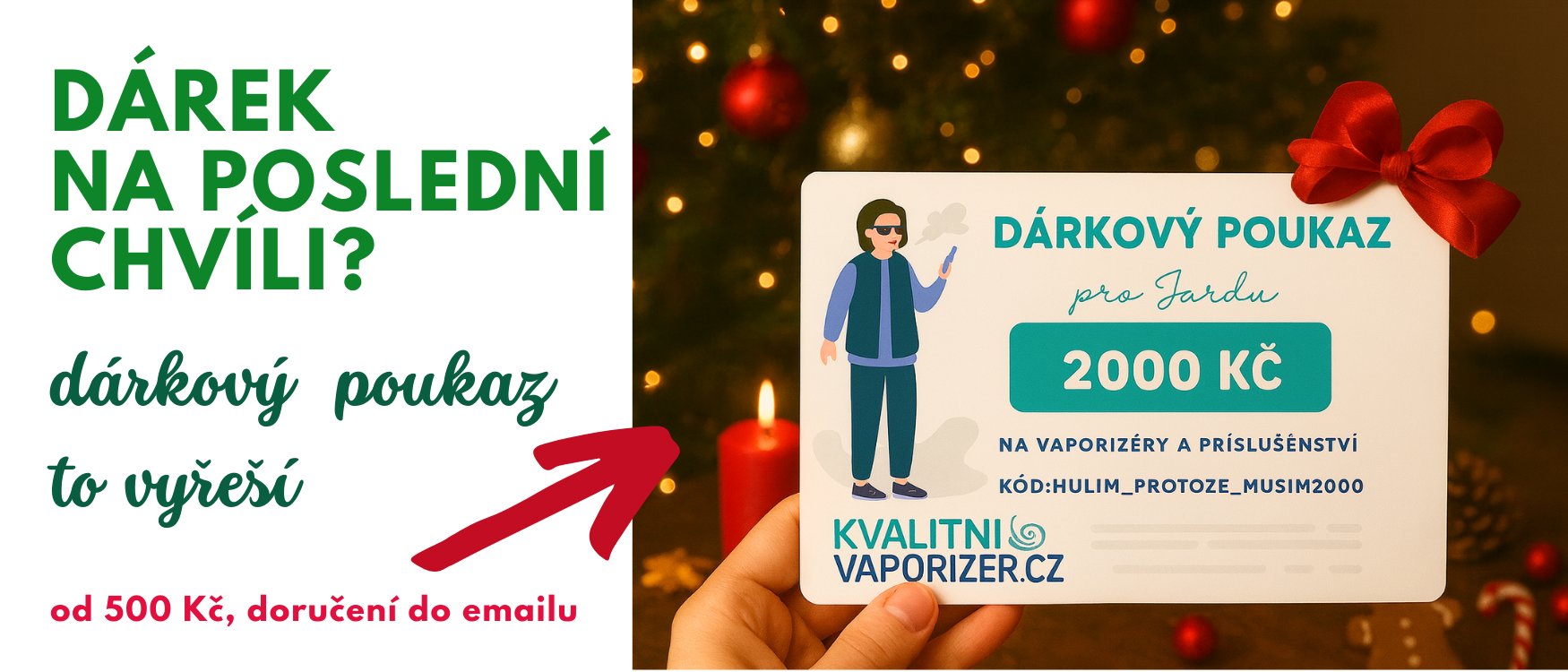 Vánoce jsou tady! Stačí vybrat poukaz.